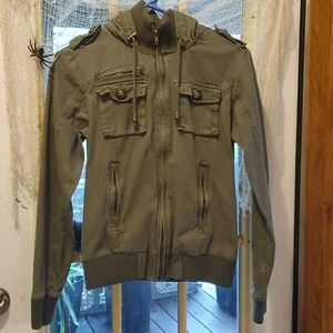 Hooded Olive Green Jacket